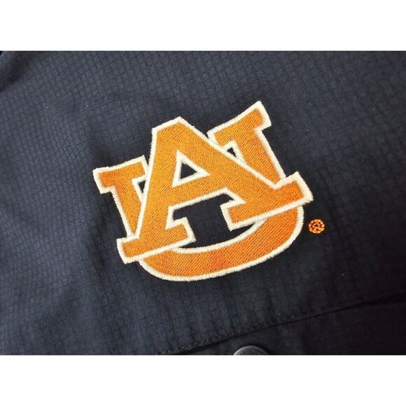 Columbia PFG Bonehead Shirt Mens Medium Blue Auburn University Short Sleeve Top - Picture 3 of 11
